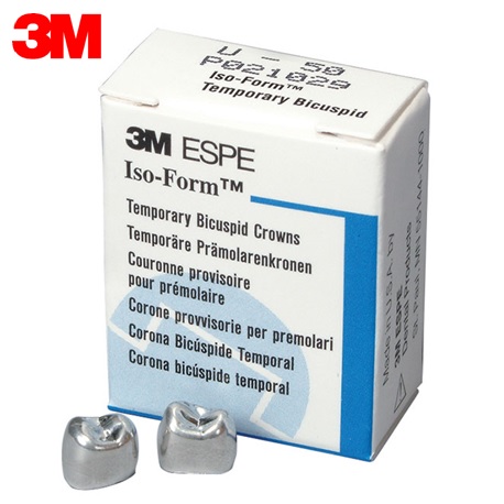 3M Iso-Form Temporary Bicuspid Replacement Molar Crowns-Upper, U-77 5/Box